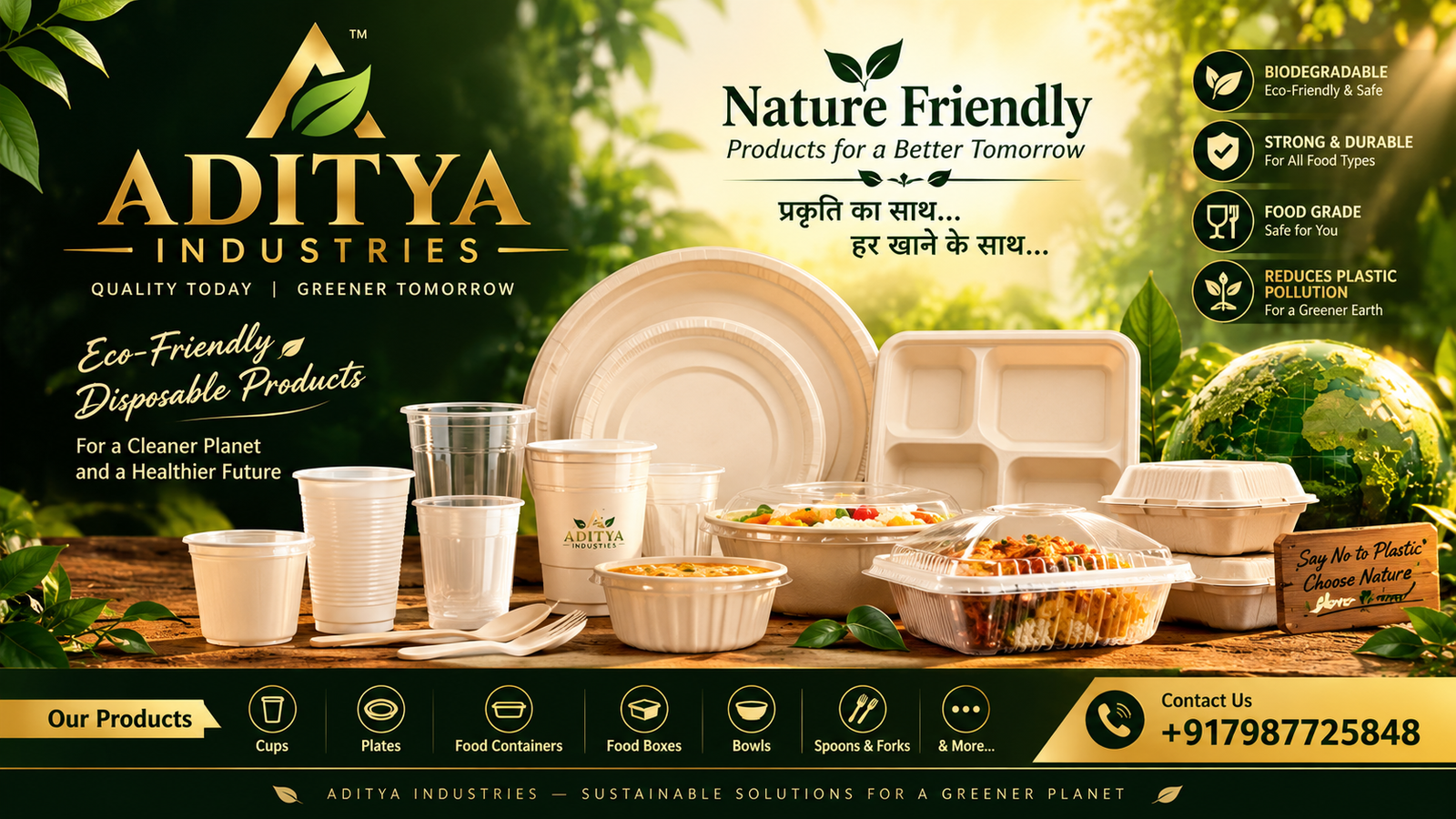 Aditya Industries - Nature Friendly Disposable Products